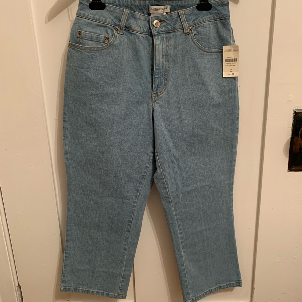 Coldwater Creek Stretch Crop Wide Leg Jeans